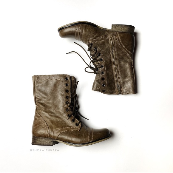 Steve Madden Taupe Toopa Combat Boots 6.5 - Picture 2 of 7